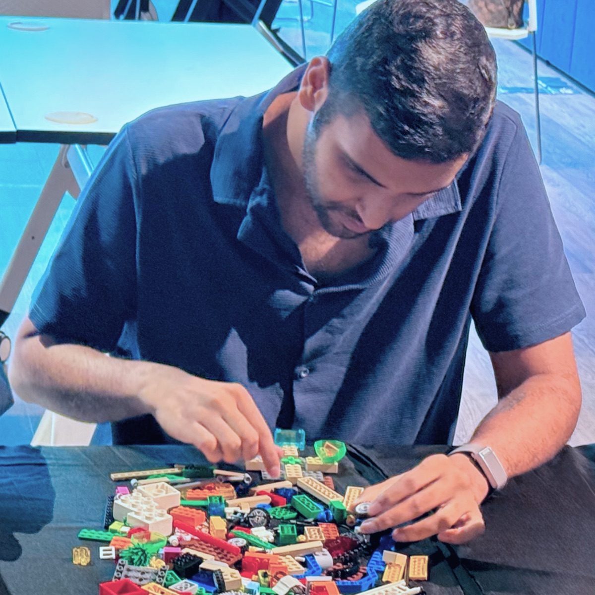 Adesh Bhansali facilitating a LEGO Serious Play session
