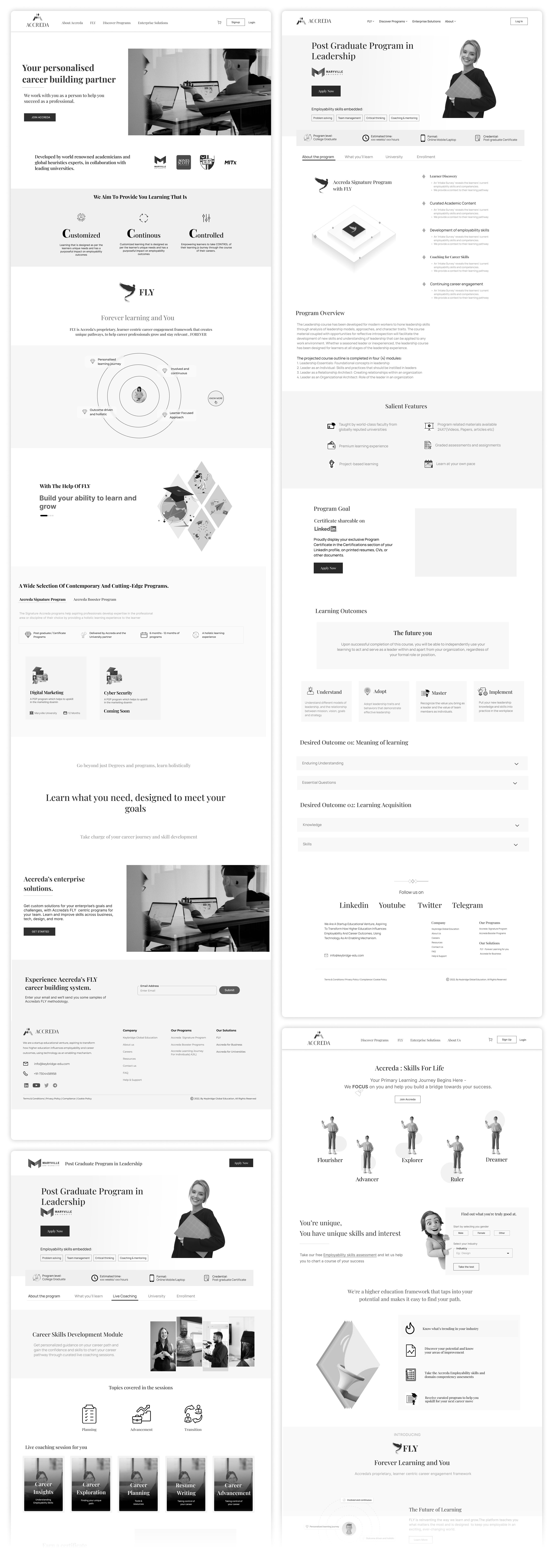 Accreda wireframes